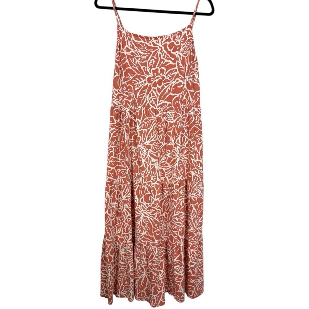 Gap Floral Halter Tiered midi Dress sz L Tall